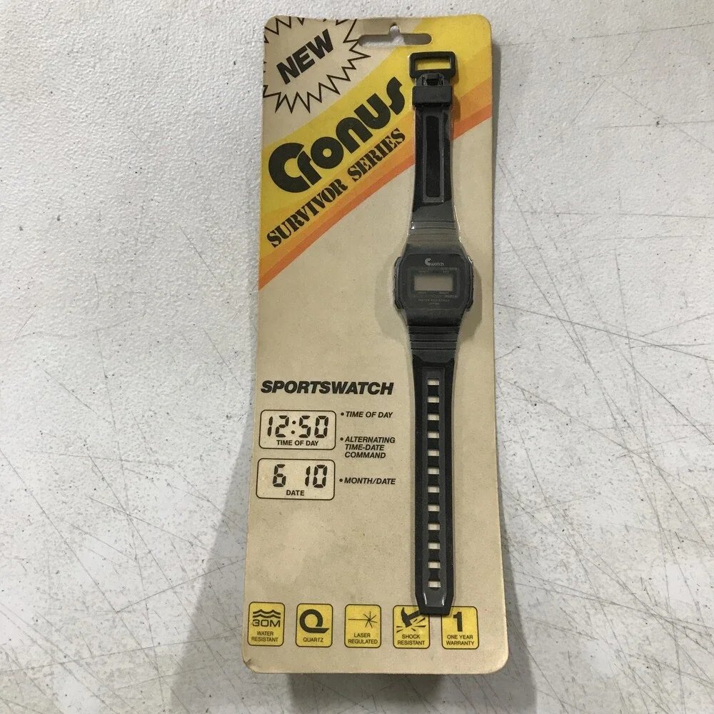 Vintage Cronus Survivor Series Mens Digital Quartz Sportswatch 30M WR Japan